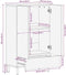 vidaXL - Hoge - kast - 60x33,5x110 - cm - massief - ruw - mangohout