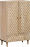 vidaXL - Hoge - kast - 60x33x100 - cm - massief - mangohout