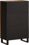 vidaXL - Hoge - kast - 60x34x100 - cm - massief - acaciahout