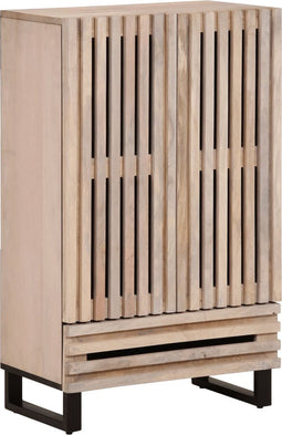 vidaXL - Hoge - kast - 60x34x100 - cm - massief - mangohout