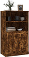 vidaXL - Hoge - kast - 60x35,5x103,5 - cm - bewerkt - hout - gerookt - eikenkleurig