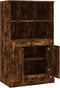 vidaXL - Hoge - kast - 60x35,5x103,5 - cm - bewerkt - hout - gerookt - eikenkleurig