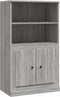 vidaXL - Hoge - kast - 60x35,5x103,5 - cm - bewerkt - hout - grijs - sonoma - eikenkleur
