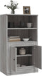 vidaXL - Hoge - kast - 60x35,5x103,5 - cm - bewerkt - hout - grijs - sonoma - eikenkleur