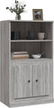 vidaXL - Hoge - kast - 60x35,5x103,5 - cm - bewerkt - hout - grijs - sonoma - eikenkleur