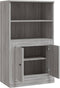 vidaXL - Hoge - kast - 60x35,5x103,5 - cm - bewerkt - hout - grijs - sonoma - eikenkleur