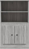 vidaXL - Hoge - kast - 60x35,5x103,5 - cm - bewerkt - hout - grijs - sonoma - eikenkleur