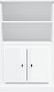 vidaXL - Hoge - kast - 60x35,5x103,5 - cm - bewerkt - hout - hoogglans - wit