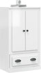 vidaXL - Hoge - kast - 60x35,5x103,5 - cm - bewerkt - hout - hoogglans - wit