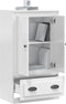 vidaXL - Hoge - kast - 60x35,5x103,5 - cm - bewerkt - hout - hoogglans - wit