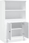 vidaXL - Hoge - kast - 60x35,5x103,5 - cm - bewerkt - hout - hoogglans - wit