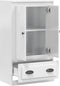 vidaXL - Hoge - kast - 60x35,5x103,5 - cm - bewerkt - hout - hoogglans - wit