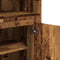 vidaXL - Hoge - kast - 60x35,5x103,5 - cm - bewerkt - hout - oud - houtkleurig