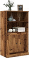 vidaXL - Hoge - kast - 60x35,5x103,5 - cm - bewerkt - hout - oud - houtkleurig