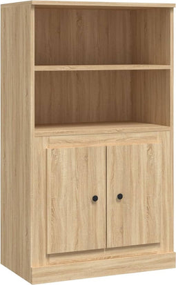 vidaXL - Hoge - kast - 60x35,5x103,5 - cm - bewerkt - hout - sonoma - eikenkleurig
