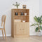 vidaXL - Hoge - kast - 60x35,5x103,5 - cm - bewerkt - hout - sonoma - eikenkleurig