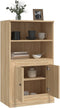 vidaXL - Hoge - kast - 60x35,5x103,5 - cm - bewerkt - hout - sonoma - eikenkleurig