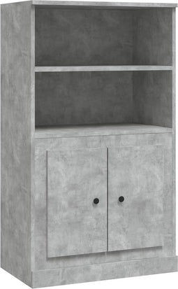 vidaXL - Hoge - kast - 60x35,5x103,5 - cm - bewerkt - hout - betongrijs