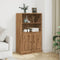 vidaXL - Hoge - kast - 60x35,5x103,5 - cm - bewerkt - hout - artisanaal - eikenkleurig
