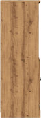 vidaXL - Hoge - kast - 60x35,5x103,5 - cm - bewerkt - hout - artisanaal - eikenkleurig