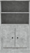 vidaXL - Hoge - kast - 60x35,5x103,5 - cm - bewerkt - hout - betongrijs