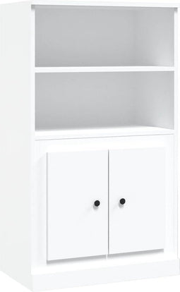 vidaXL - Hoge - kast - 60x35,5x103,5 - cm - bewerkt - hout - wit