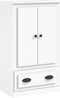 vidaXL - Hoge - kast - 60x35,5x103,5 - cm - bewerkt - hout - wit