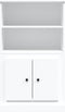 vidaXL - Hoge - kast - 60x35,5x103,5 - cm - bewerkt - hout - wit