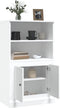 vidaXL - Hoge - kast - 60x35,5x103,5 - cm - bewerkt - hout - wit