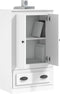 vidaXL - Hoge - kast - 60x35,5x103,5 - cm - bewerkt - hout - wit