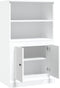 vidaXL - Hoge - kast - 60x35,5x103,5 - cm - bewerkt - hout - wit