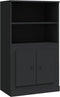 vidaXL - Hoge - kast - 60x35,5x103,5 - cm - bewerkt - hout - zwart