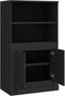 vidaXL - Hoge - kast - 60x35,5x103,5 - cm - bewerkt - hout - zwart
