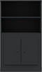 vidaXL - Hoge - kast - 60x35,5x103,5 - cm - bewerkt - hout - zwart