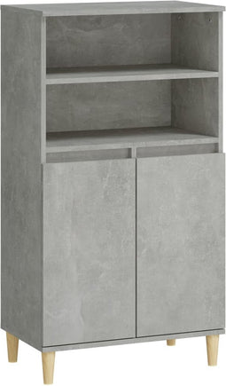 vidaXL - Hoge - kast - 60x36x110 - cm - bewerkt - hout - betongrijs