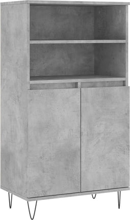 vidaXL - Hoge - kast - 60x36x110 - cm - bewerkt - hout - betongrijs