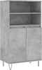 vidaXL - Hoge - kast - 60x36x110 - cm - bewerkt - hout - betongrijs