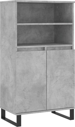 vidaXL - Hoge - kast - 60x36x110 - cm - bewerkt - hout - betongrijs