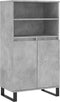 vidaXL - Hoge - kast - 60x36x110 - cm - bewerkt - hout - betongrijs