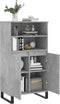 vidaXL - Hoge - kast - 60x36x110 - cm - bewerkt - hout - betongrijs