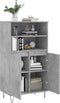 vidaXL - Hoge - kast - 60x36x110 - cm - bewerkt - hout - betongrijs