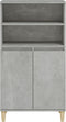 vidaXL - Hoge - kast - 60x36x110 - cm - bewerkt - hout - betongrijs