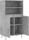 vidaXL - Hoge - kast - 60x36x110 - cm - bewerkt - hout - betongrijs