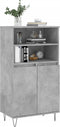 vidaXL - Hoge - kast - 60x36x110 - cm - bewerkt - hout - betongrijs