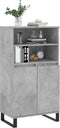 vidaXL - Hoge - kast - 60x36x110 - cm - bewerkt - hout - betongrijs