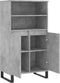 vidaXL - Hoge - kast - 60x36x110 - cm - bewerkt - hout - betongrijs