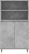 vidaXL - Hoge - kast - 60x36x110 - cm - bewerkt - hout - betongrijs