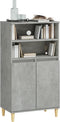 vidaXL - Hoge - kast - 60x36x110 - cm - bewerkt - hout - betongrijs