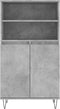 vidaXL - Hoge - kast - 60x36x110 - cm - bewerkt - hout - betongrijs