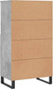 vidaXL - Hoge - kast - 60x36x110 - cm - bewerkt - hout - betongrijs